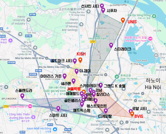 서울학원 셔틀 노선도 안내